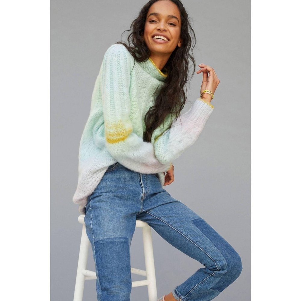 Anthropologie Perri Ombre Alpaca Tunic Sweater